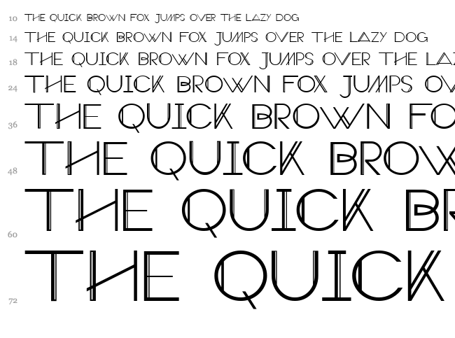 Veron font waterfall